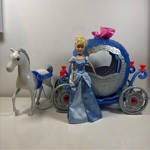 ✨ Disney Cinderella Transforming Pumpkin Horse Carriage + Doll Accessories ✨